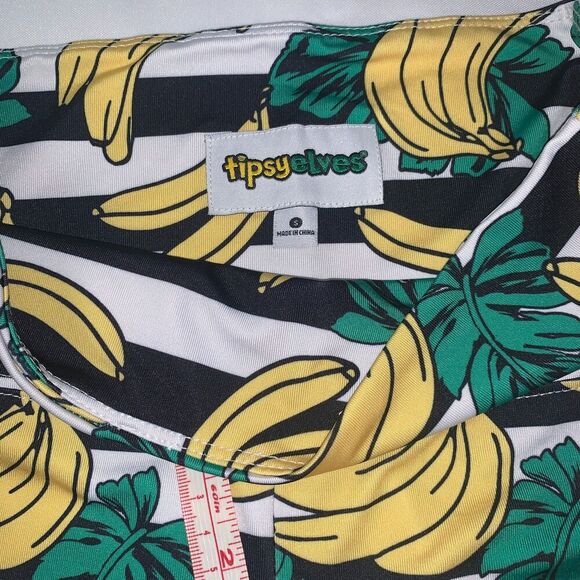 Tipsy Elves Women's Leggings Full Length banana Patterened Leggings Small summer - Picture 8 of 8